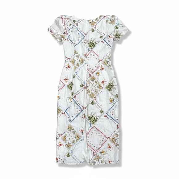 Reformation Pierce Linen Dress Sz 8 Midi 100% Linen $228 - Picture 3 of 5